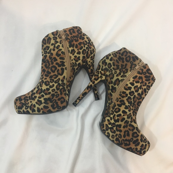 Charlotte Russe Shoes - Charlotte Russe leopard heeled booties